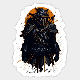 Cyberpunk Samurai Warrior Japanese Design Sticker